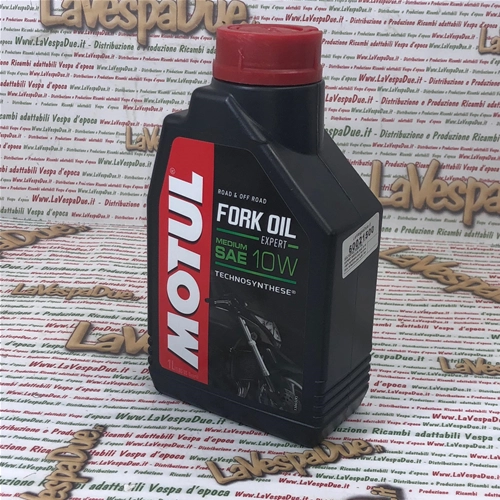 Aceite para horquillas MOTUL EXPERT MEDIUM SAE 10 W 100% sintético. Aceite hidráulico para todo tipo de horquillas telescópicas. TECHNOSYNTHESE