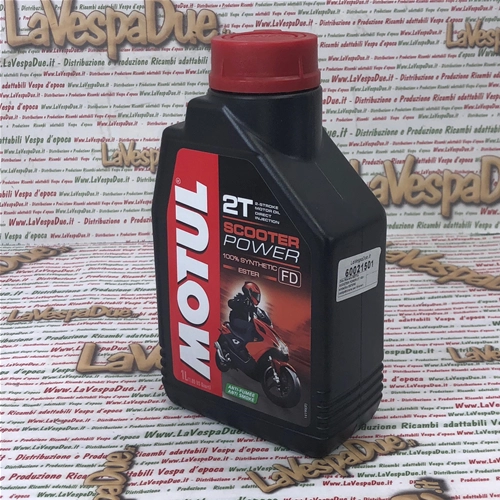 MOTUL SCOOTER POWER 2T 100% synthetisches ESTER-Rennöl für VESPA-Roller (2-Takt). Hochleistungs-2-Takt-Motorenschmierstoff.