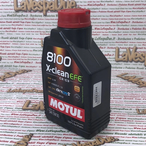 MOTUL 8100 X-CLEAN EFE 5W30 100% synthetisches Motorenöl, 1 Liter, hoher Schutz und Kraftstoffersparnis. Schmierstoff für Benzin- und Dieselmotoren EURO 4, 5 & 6.