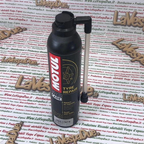 MOTUL TYRE REPAIR INFLATE AND REPAIRS VESPE tyre spray wheel repair 300 ml Instantly repairs and inflates tyres for all SCOOTERS