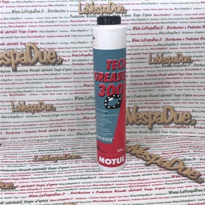 Cartuccia Grasso MOTUL TECH GREASE 300 semi-sintetico TECHNOSYNTHESE al sapone di Litio complesso multiuso per prestazioni molto elevate cartuccia da 400 grammi colore Verde scuro