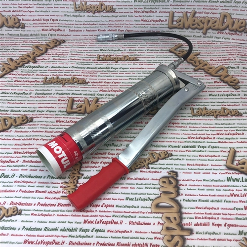 Bomba manual para cartuchos de grasa MOTUL LUBE, compatible con cartuchos de grasa Motul de 400 gramos.
