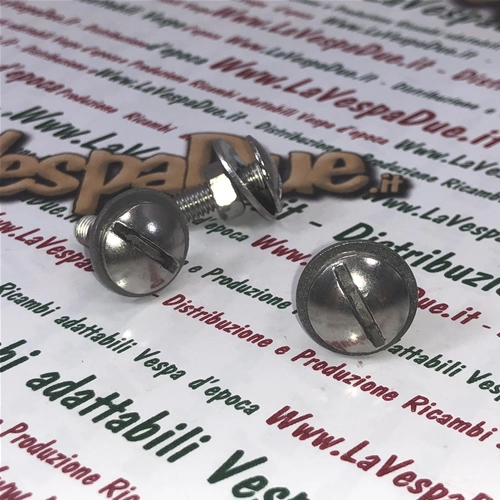 Edelstahlschraube mit Rundkopf zur Befestigung des Schutzblechs, komplett mit allem Zubehör für VESPA 50 NLR SPECIAL ET3 PRIMAVERA 125 150 160 180 200 VNA VNB VBB SPRINT SUPER GT GRT GL GS TS RALLY PX PE PK RO 014467 234195