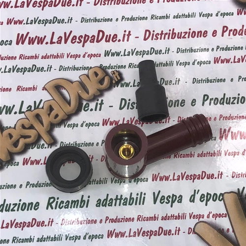 NGK LB05F-R red phenolic resin spark plug cap with resistor for VESPA APE LAMBRETTA CIAO