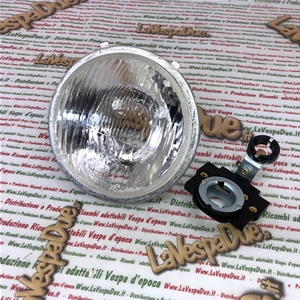Phare en verre avec support de lampe pour Vespa 50 90 SS Super Sprint 125 Primavera 150 Super (réf. 091390, 193798, 143075, 144773)