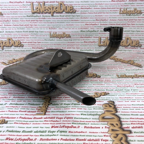 Emaillierter Schalldämpfer mit IGM 3884S (italienisches Produkt, Lagerware) für VESPA 125, 150, SPRINT GT, GTR, VELOCE, SUPER TS (10-Zoll-Felgen)