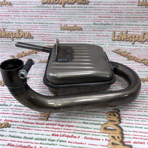 Emaillierter Schalldämpfer mit IGM 3884S (italienisches Produkt, Lagerware) für VESPA 125, 150, SPRINT GT, GTR, VELOCE, SUPER TS (10-Zoll-Felgen)