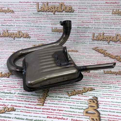 Emaillierter Schalldämpfer mit IGM 3884S (italienisches Produkt, Lagerware) für VESPA 125, 150, SPRINT GT, GTR, VELOCE, SUPER TS (10-Zoll-Felgen)