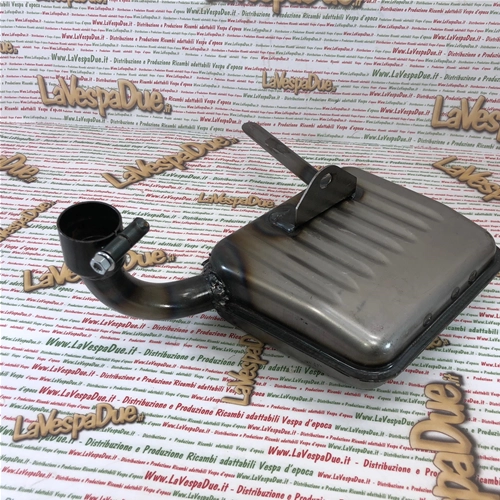 Pot d'échappement émaillé IGM 0112S, produit italien, ancien stock, pour Vespa 125/150 Super Sprint (roues de 8 pouces).
