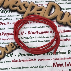 Red VIPLEX FR/2 wire cable for electrical system and flywheel overhaul, 1 mm diameter, 100 cm long
