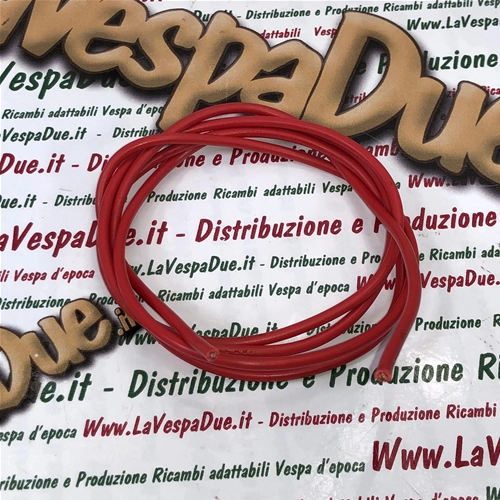Red VIPLEX FR/2 wire cable for electrical system and flywheel overhaul, 1 mm diameter, 100 cm long