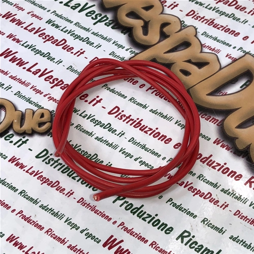 Red VIPLEX FR/2 wire cable for electrical system and flywheel overhaul, 1 mm diameter, 100 cm long