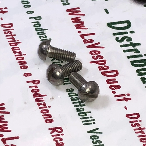 Tornillo de cabeza redonda en acero inoxidable 18/8 UNI 254 5 mm x 15 mm VESPA diversas aplicaciones Producto italiano, stock antiguo