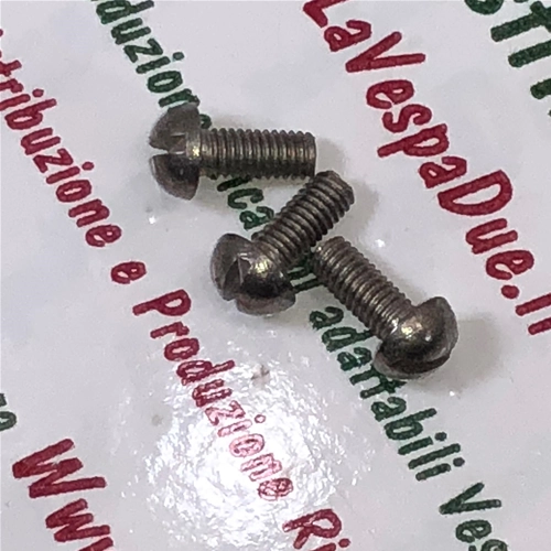 Tornillo de cabeza redonda en acero inoxidable 18/8 UNI 254 5 mm x 15 mm VESPA diversas aplicaciones Producto italiano, stock antiguo