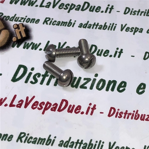 Round head screw in 18/8 stainless steel UNI 254 3 mm x 8 mm VESPA horn fixing and various applications Italian product, old stock
