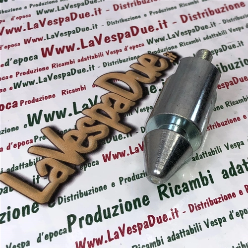 Pasador de fijación del sillín con bloqueo. Producto italiano para VESPA 50 125 ET3. 67 mm de largo. Rosca de 7 mm. RO 139318.