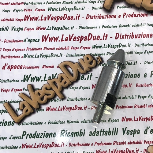 Pasador de fijación del sillín con bloqueo. Producto italiano para VESPA 50 125 ET3. 67 mm de largo. Rosca de 7 mm. RO 139318.