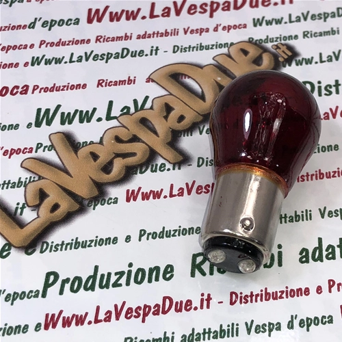 Bombilla roja para luz de freno HERT S25 BAY15D 12 voltios 5/21 W Casquillo P21/5W BAY15D para luz de freno y luces bipolares Swan de VESPA 50 90 NLR SPECIAL ET3 PRIMAVERA