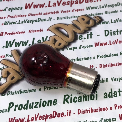 Bombilla roja para luz de freno HERT S25 BAY15D 12 voltios 5/21 W Casquillo P21/5W BAY15D para luz de freno y luces bipolares Swan de VESPA 50 90 NLR SPECIAL ET3 PRIMAVERA