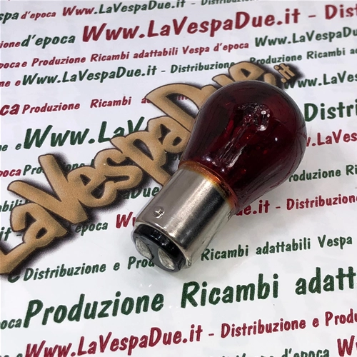 Bombilla roja para luz de freno HERT S25 BAY15D 12 voltios 5/21 W Casquillo P21/5W BAY15D para luz de freno y luces bipolares Swan de VESPA 50 90 NLR SPECIAL ET3 PRIMAVERA