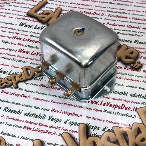6-Volt-Elektromechanischer Regler, verchromt, für HARLEY DAVIDSON, JAWA, CZ, BENELLI, GILERA, MV AUGUSTA. Art.-Nr. Harley Davidson: 74508-85T, 74510-47A