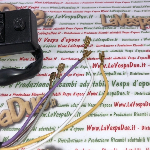 Interrupteur d'éclairage pour Vespa 125, 150 et 200 PX PE avec clignotants et sans batterie, ou pour systèmes 12 volts sans clignotants ni batterie, version Eco RO 149185