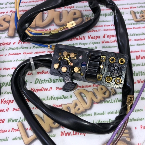 Interrupteur d'éclairage pour Vespa 125, 150 et 200 PX PE avec clignotants et sans batterie, ou pour systèmes 12 volts sans clignotants ni batterie, version Eco RO 149185
