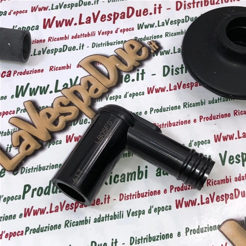 NGK LB05FG Zündkerzenstecker aus Phenolharz mit Widerstand und Schirmkappe für VESPA APE LAMBRETTA CIAO 5KOHM