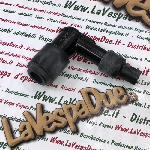 Cappuccio attacco candela NGK LB05FP in resina fenolica per candela con resistore per VESPA APE LAMBRETTA CIAO 5KOHM