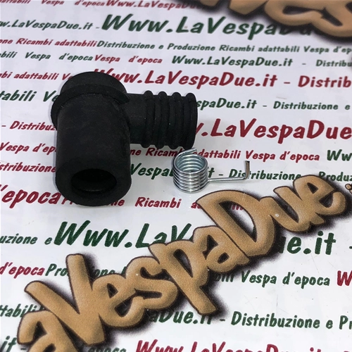 Cappuccio attacco candela in gomma con molla per cavo da mm 7 per VESPA APE LAMBRETTA