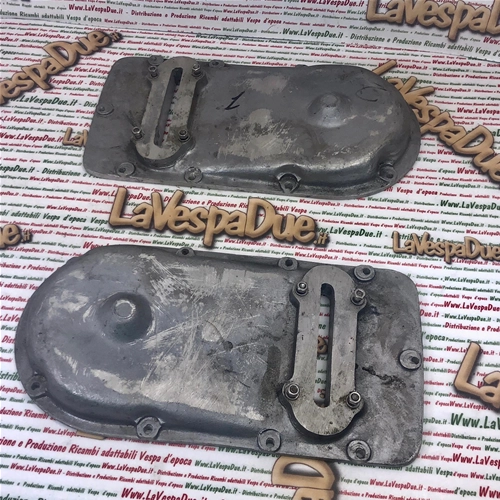 Par de tapas redondas para Piaggio APE 125 A A1T A15T, brazos de la cadena de transmisión trasera, varilla de cambio de marchas, faro, bajo, calessino, primera serie