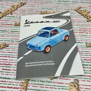 Technical Documentation with user and maintenance manual and various gadgets VESPA ACMA 400 from 1959