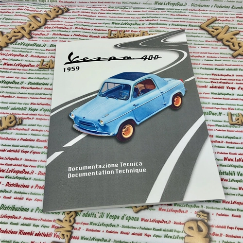 Technical Documentation with user and maintenance manual and various gadgets VESPA ACMA 400 from 1959
