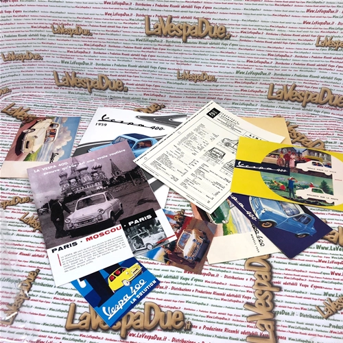 Technical Documentation with user and maintenance manual and various gadgets VESPA ACMA 400 from 1959