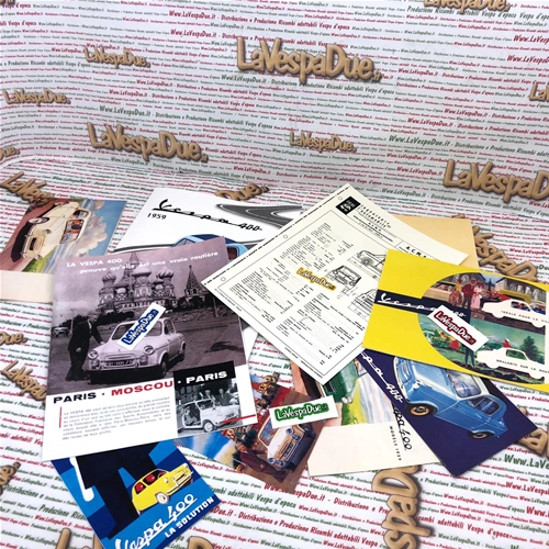 Technical Documentation with user and maintenance manual and various gadgets VESPA ACMA 400 from 1959