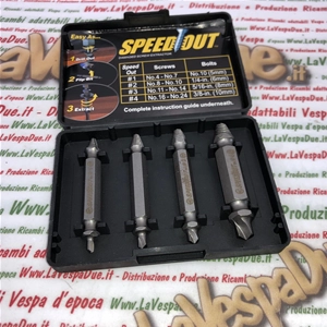 Juego de 4 extractores para tornillos y pernos dañados de 5 mm a 10 mm, ideales para extraer tornillos y pernos rotos o con cabezas sueltas.