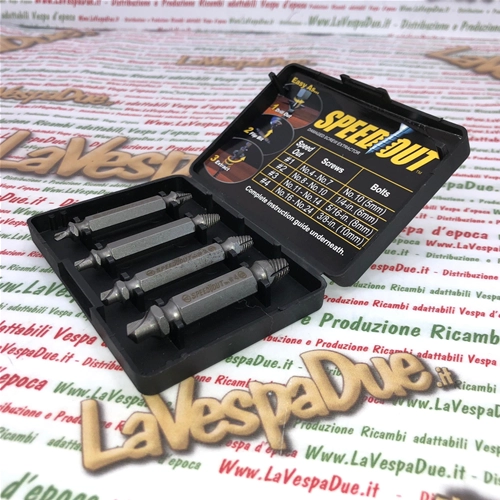 Juego de 4 extractores para tornillos y pernos dañados de 5 mm a 10 mm, ideales para extraer tornillos y pernos rotos o con cabezas sueltas.