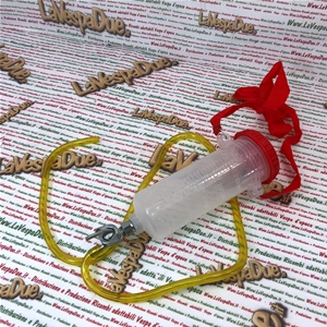 RED 300ml supplementary fuel tank can for engine bench testing for VESPA LAMBRETTA APE AND SCOOTER with fuel tap