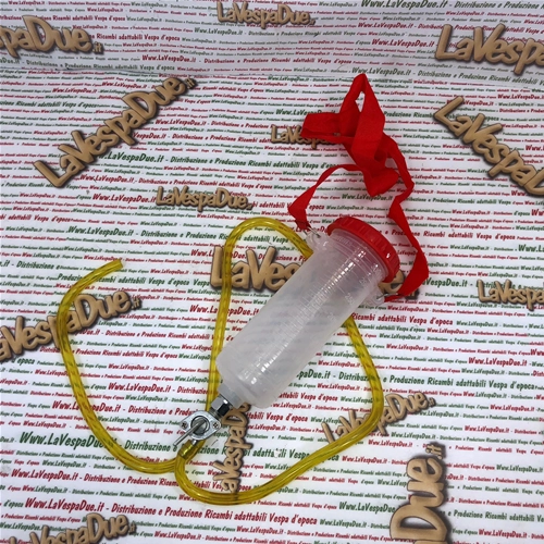 RED 300ml supplementary fuel tank can for engine bench testing for VESPA LAMBRETTA APE AND SCOOTER with fuel tap