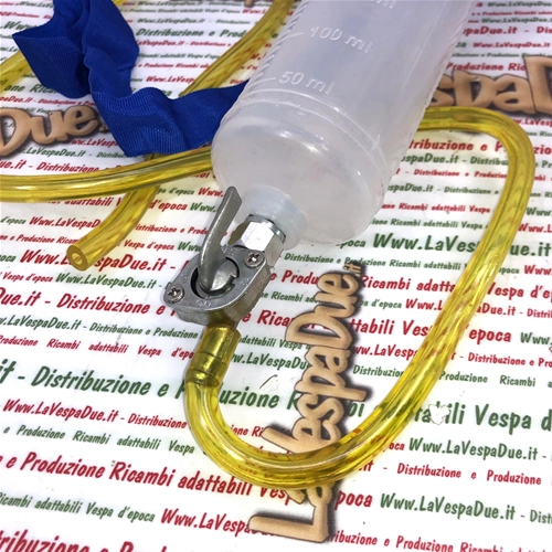 300ml BLUE supplementary fuel tank canister for engine bench testing for VESPA LAMBRETTA APE AND SCOOTER with fuel tap