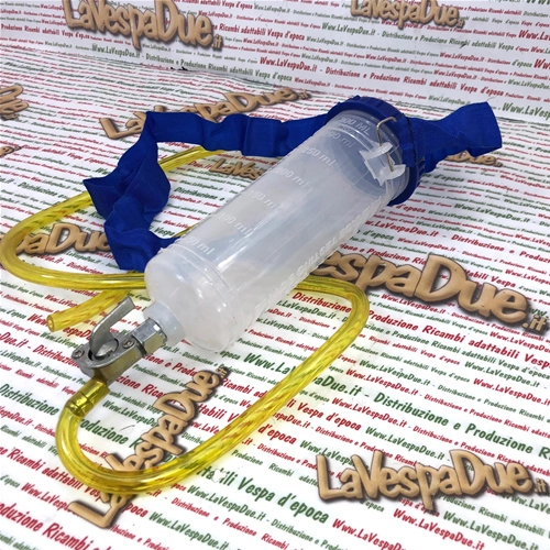 300ml BLUE supplementary fuel tank canister for engine bench testing for VESPA LAMBRETTA APE AND SCOOTER with fuel tap