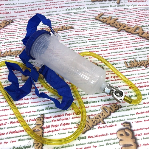 300ml BLUE supplementary fuel tank canister for engine bench testing for VESPA LAMBRETTA APE AND SCOOTER with fuel tap