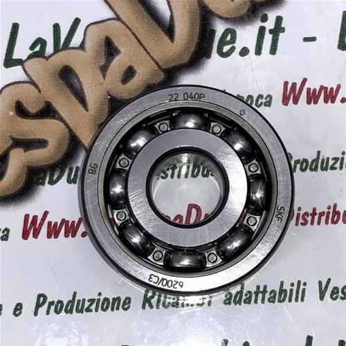 SKF 6200 C3 10X30X9 Lager mit mehreren Zahnradzapfen, Schwungradseite für VESPA 50 125 NLR ET3 PRIMAVERA PK 50 125 S XL APE P50 FL FL2 FL3 RST MIX ro 007035