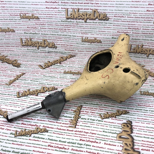 Guidon complet pour Vespa GS 150 VS5T 1959-1960-1961 (occasion), avec emplacement pour contacteur à clé et voyant de signalisation.