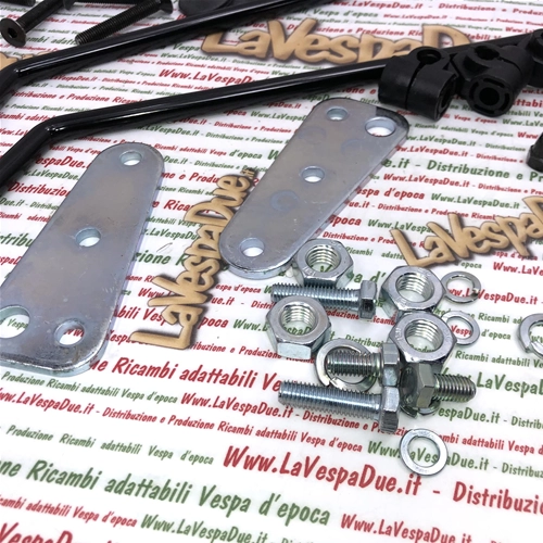 Kit de fixation de pare-brise pour pare-brise d'origine Piaggio pour Vespa 80, 125, 150, 200 PX PE à partir de 1978 (réf. 445833 et 445713)