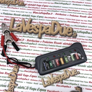 12-volt LED battery tester to check battery condition