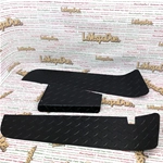 Kit 3 pezzi tappeto pedana poggia piedi nero verniciato a polvere in alluminio mandorlato antiscivolo per VESPA 80 125 150 200 PX PE Arcobaleno VNA VNB TS VBA GS SS RALLY