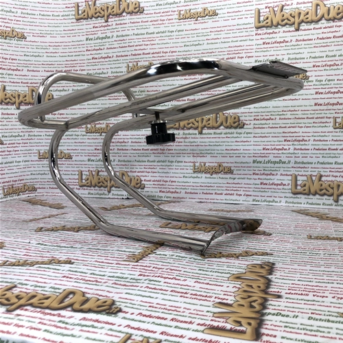 Gepäckträger aus verchromtem Edelstahl mit Reserveradhalterung für VESPA 125 150 V1T V15T V30T V33T VM1 VM2 VN1 VN2 VL1 VL2 VL3 VB1