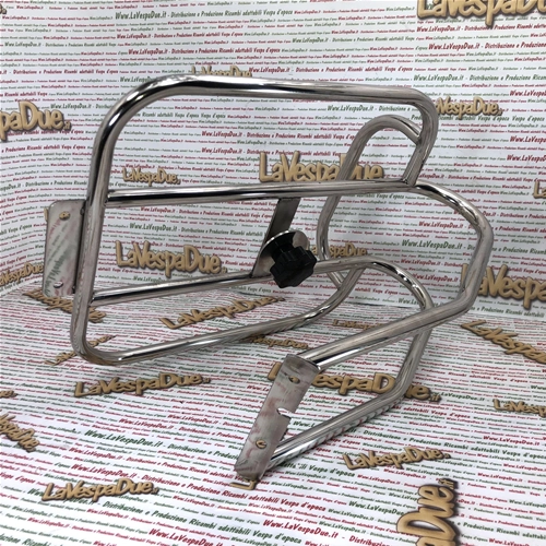 Gepäckträger aus verchromtem Edelstahl mit Reserveradhalterung für VESPA 125 150 V1T V15T V30T V33T VM1 VM2 VN1 VN2 VL1 VL2 VL3 VB1