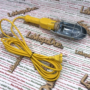 Lámpara de inspección de taller con portalámparas E27 y cable de 5 metros de longitud.